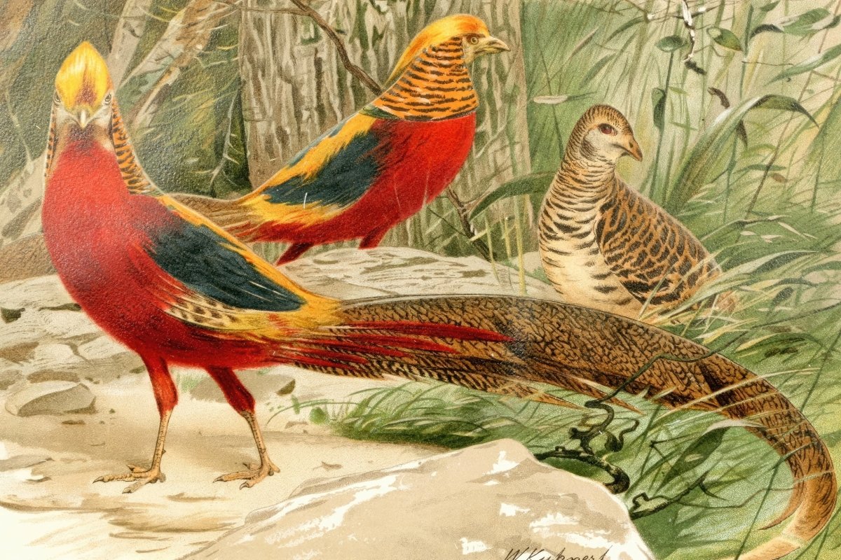 Golden Pheasants | Wilhelm Kuhnert | Ave Legato Art Prints