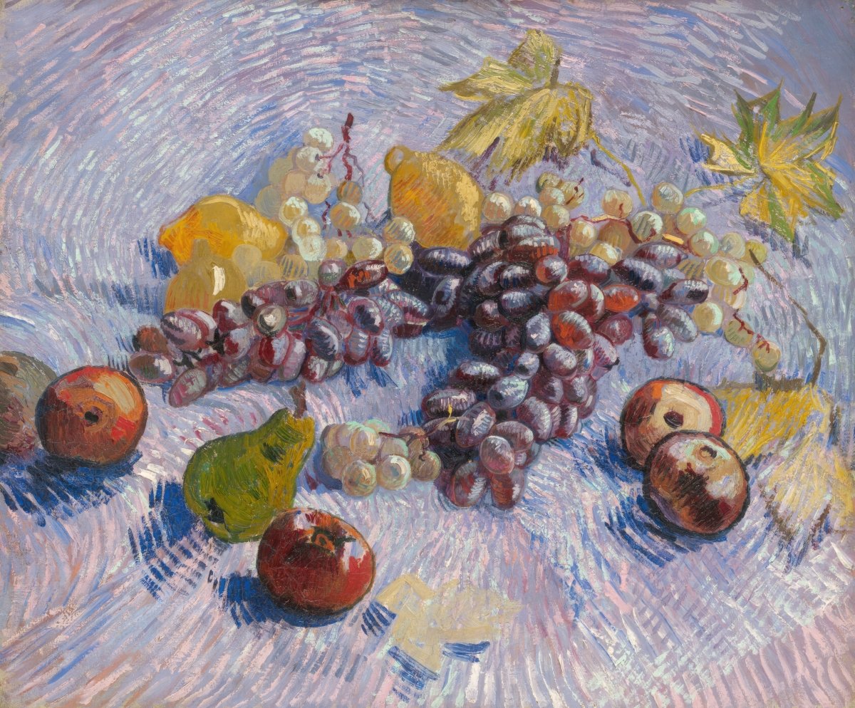 Grapes, Lemons, Pears, and Apples | Vincent van Gogh | Ave Legato Art Prints