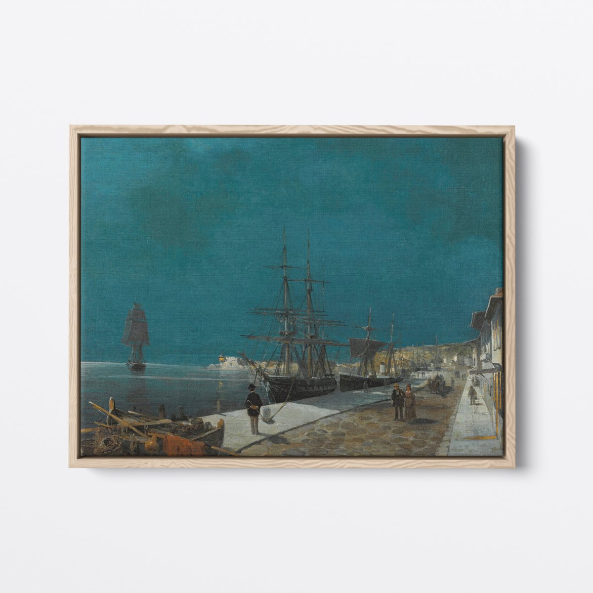 Harbour By Night | Constantinos Volanakis | Ave Legato | Canvas Art Prints | Vintage Artwork