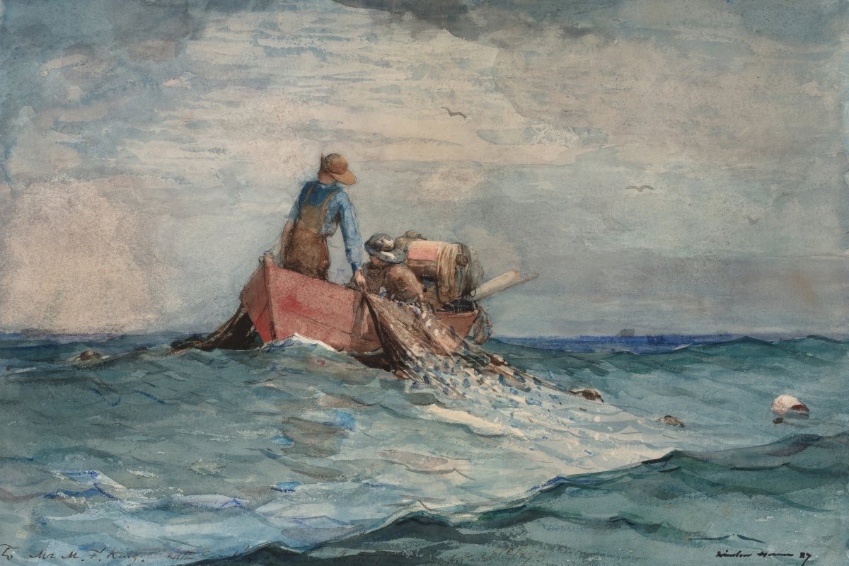 Hauling in the Nets | Winslow Homer | Ave Legato Art Prints