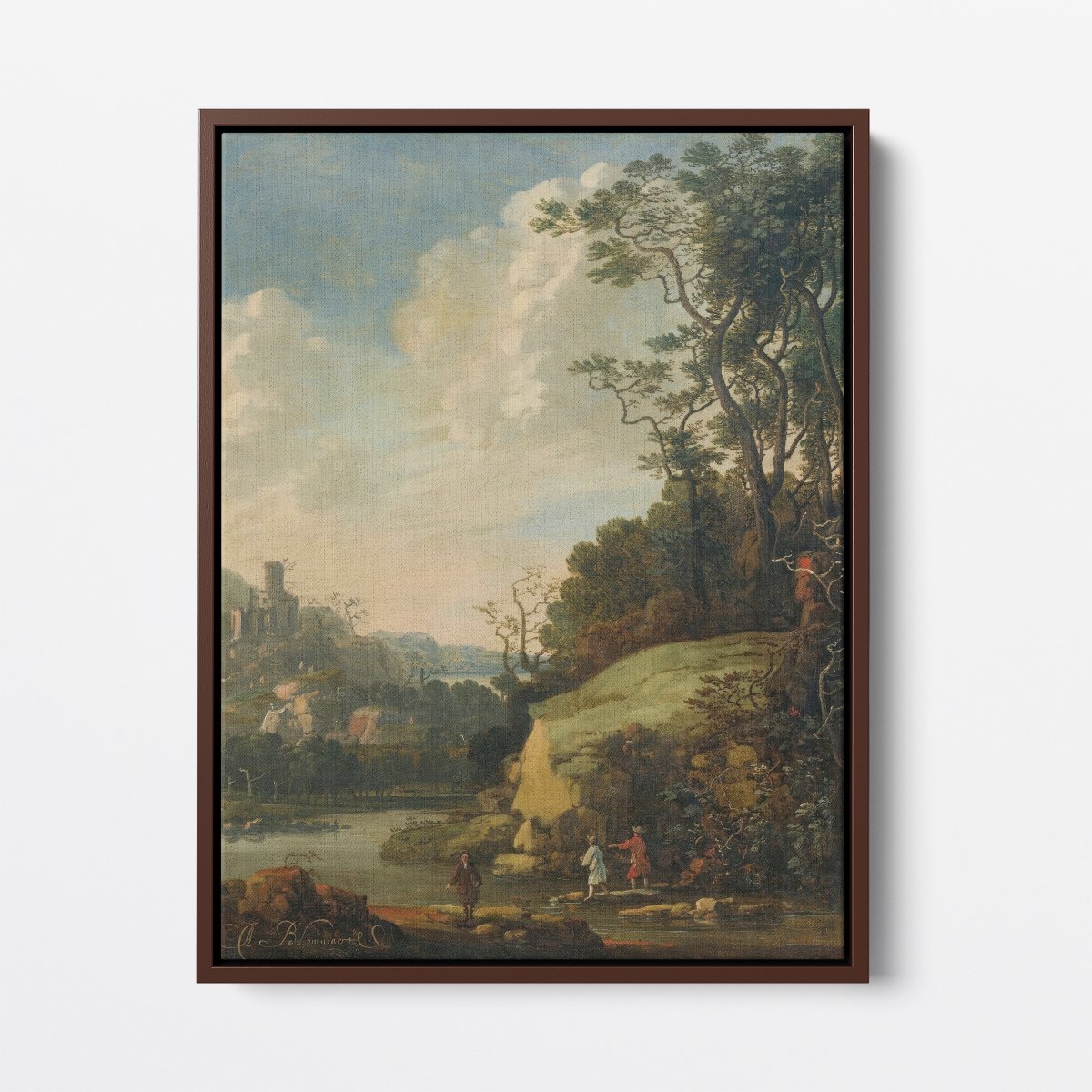 Hilly Landscape with Figures by a River | Abraham Bloemaert | Ave Legato Art Prints