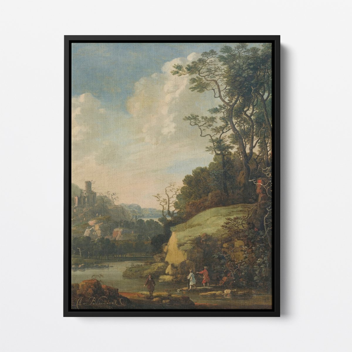 Hilly Landscape with Figures by a River | Abraham Bloemaert | Ave Legato Art Prints