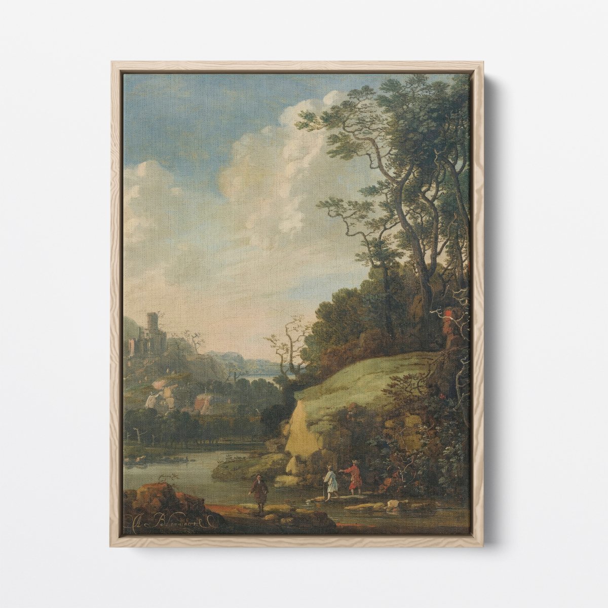 Hilly Landscape with Figures by a River | Abraham Bloemaert | Ave Legato Art Prints