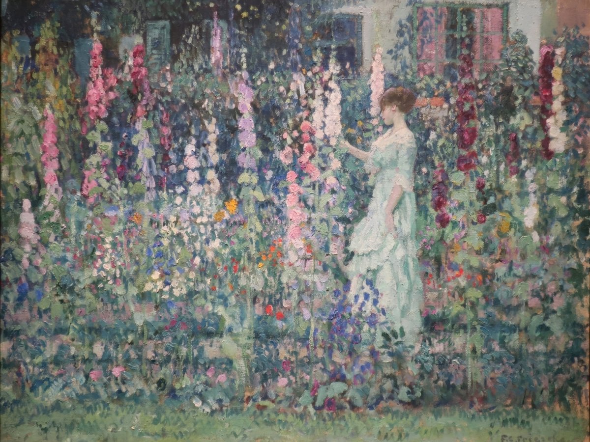 Hollyhocks | Frederick Frieseke | Ave Legato Art Prints