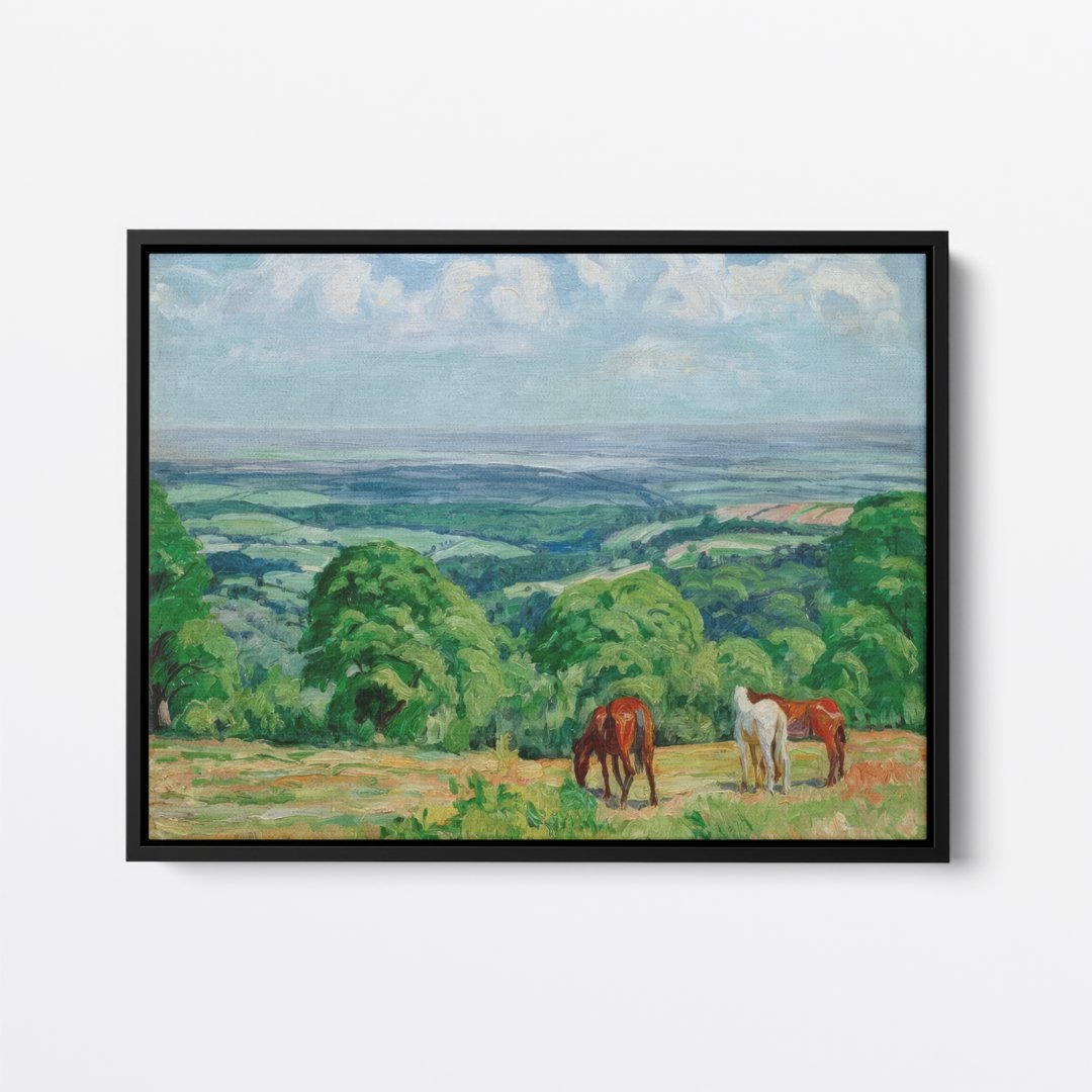 Horses Before the Hills | Philipp Franck | Ave Legato | Canvas Art Prints | Vintage Artwork