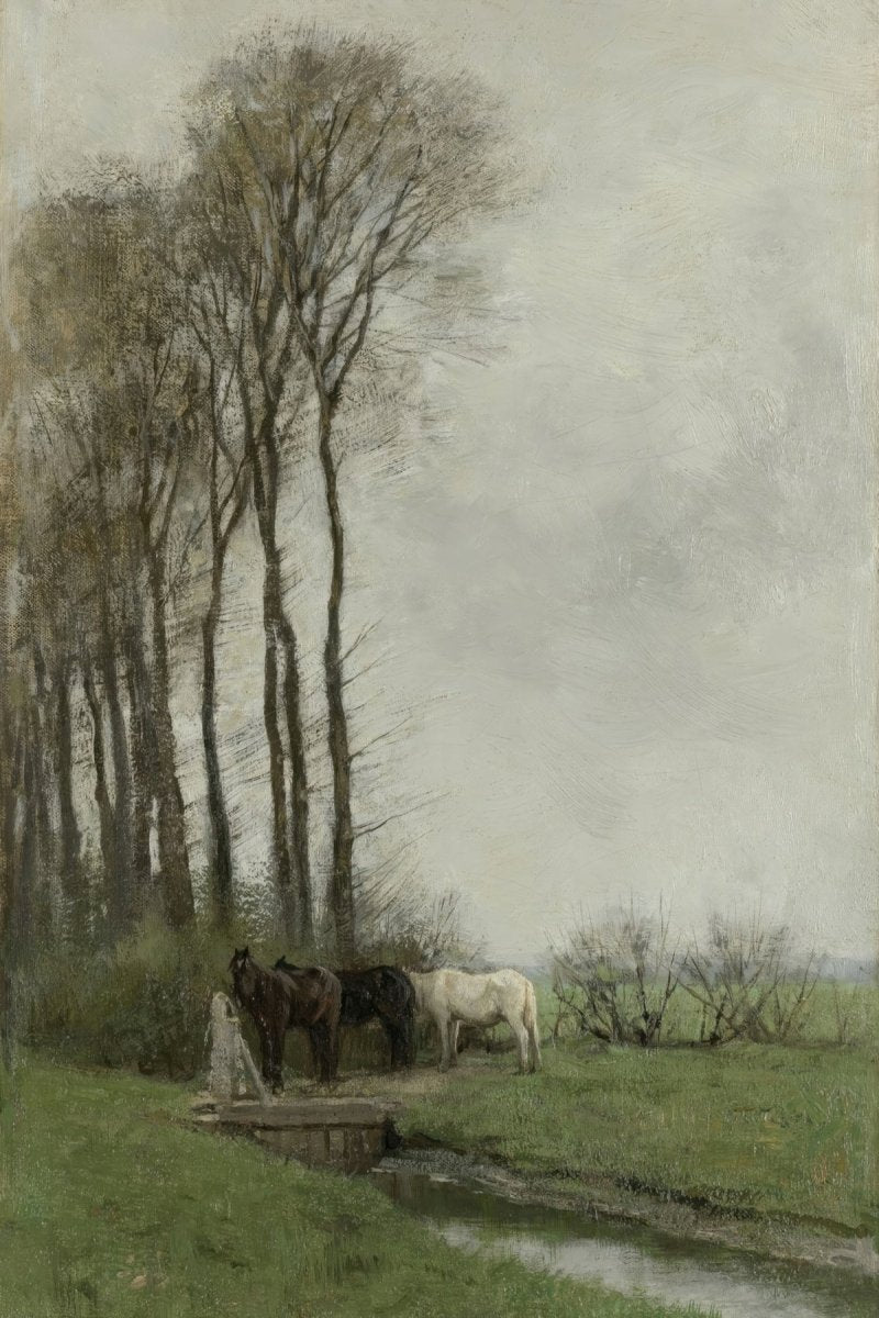 Horses Near the Fence | Anton Mauve | Ave Legato Art Prints