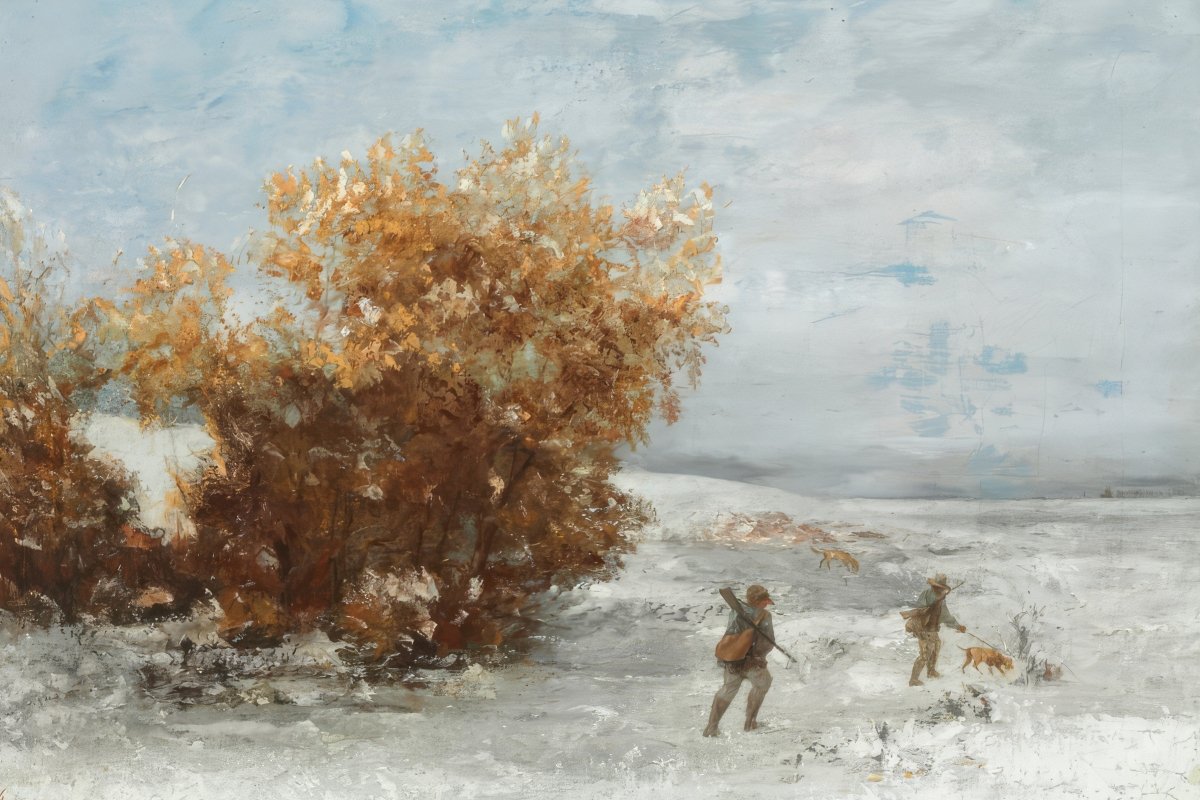 Hunters in the Snow | Gustave Courbet | Ave Legato Art Prints