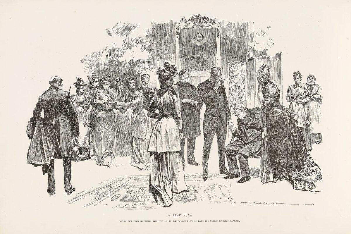 In Leap Year, In Mourning | Charles Dana Gibson | Ave Legato Art Prints