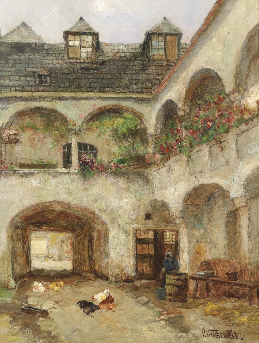 In the Courtyard | Paul Unbereit | Ave Legato Art Prints