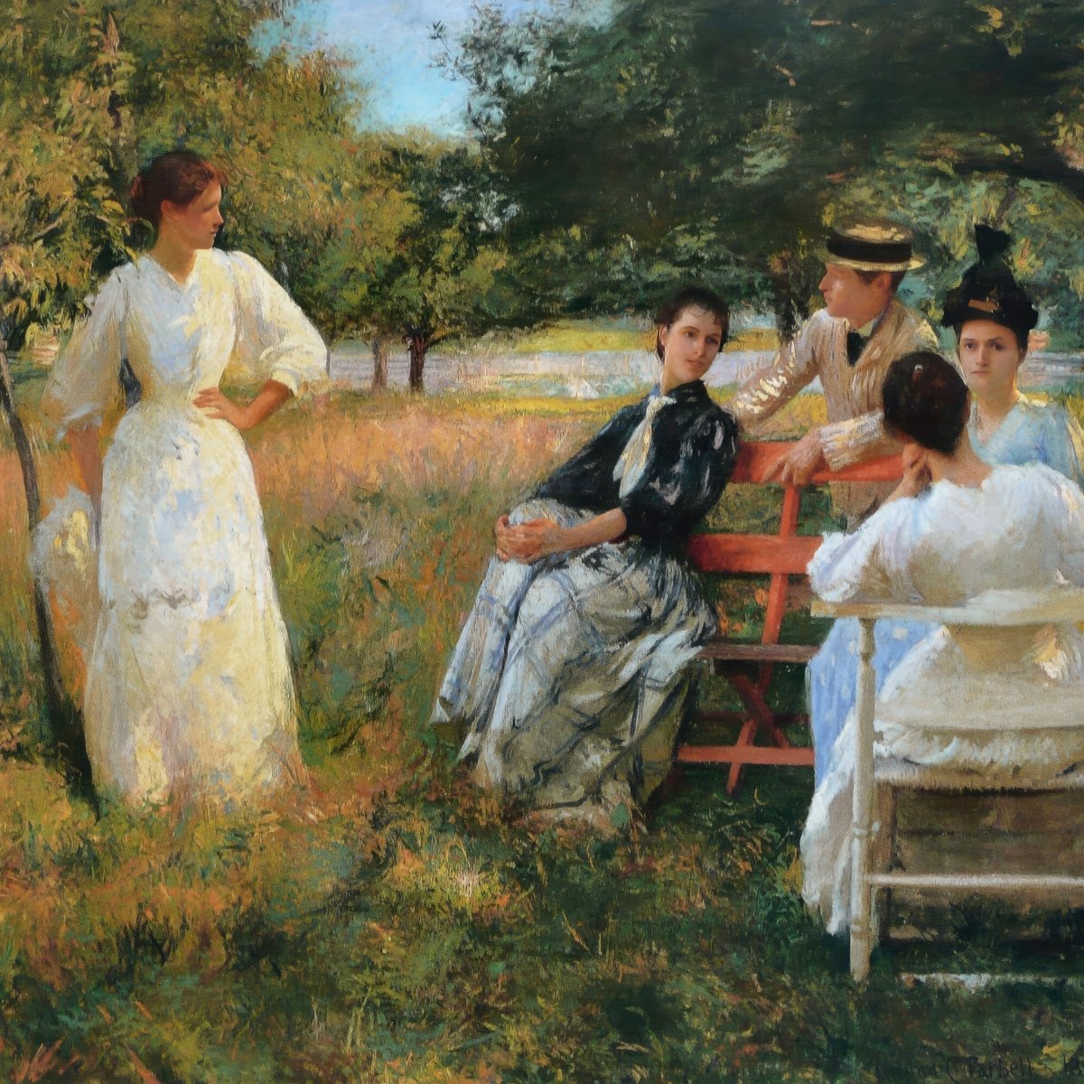 In the Orchard | Edmund Charles Tarbell | Ave Legato Art Prints