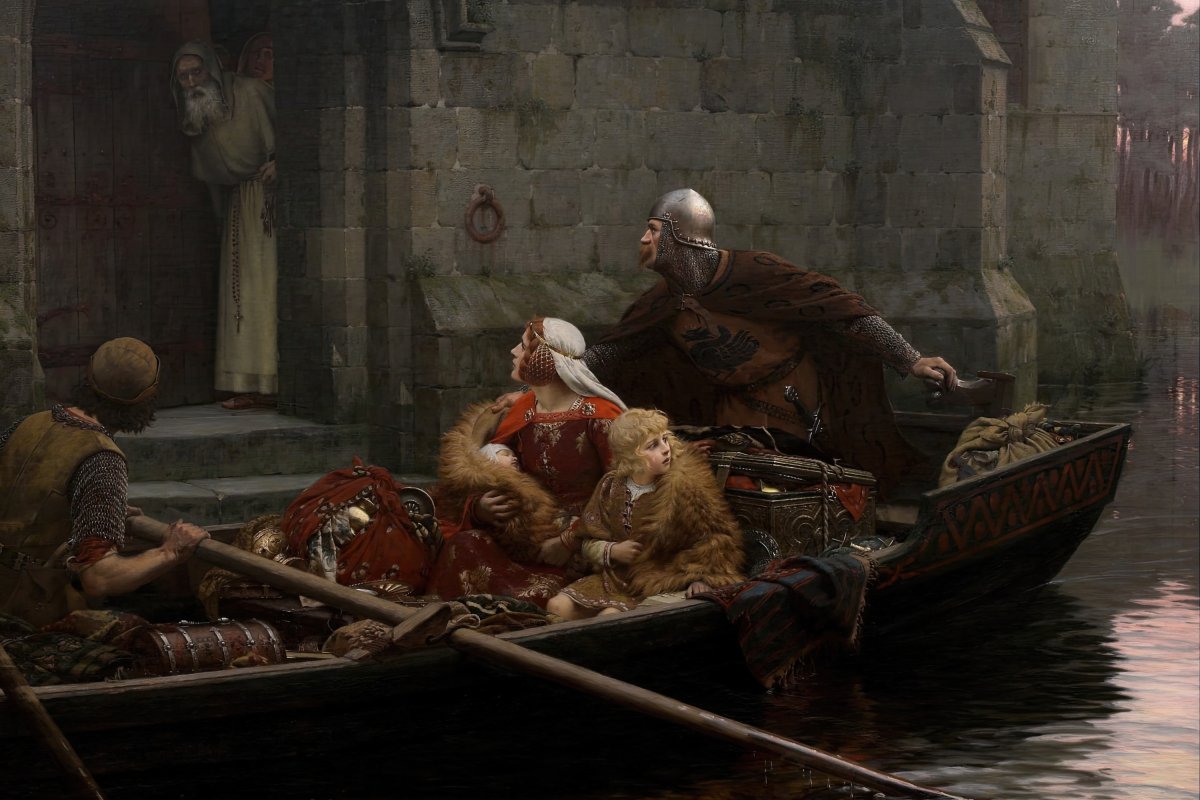 In Time of Peril | Edmund Leighton | Ave Legato Art Prints