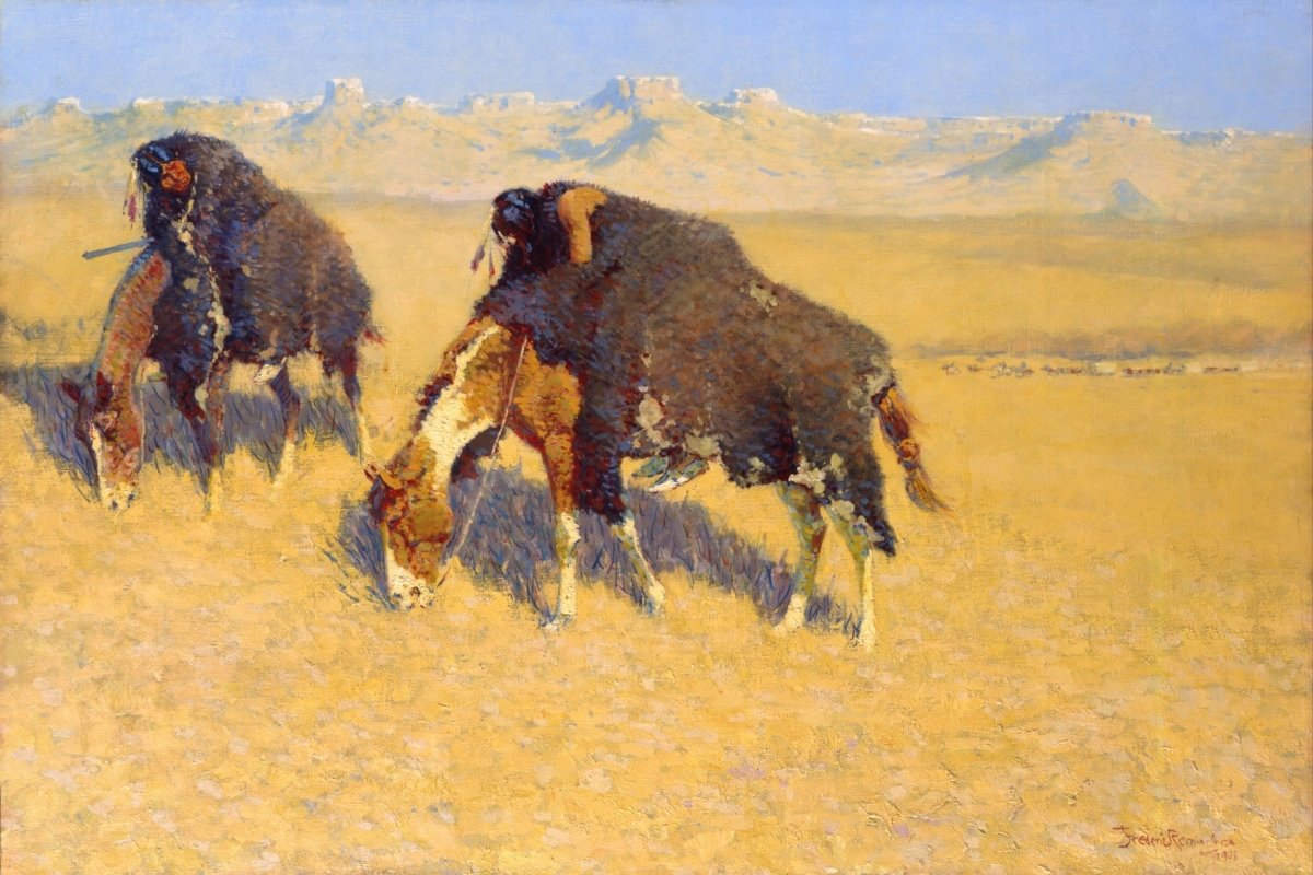 Indians Simulating Buffalo | Frederic Remington | Ave Legato Art Prints