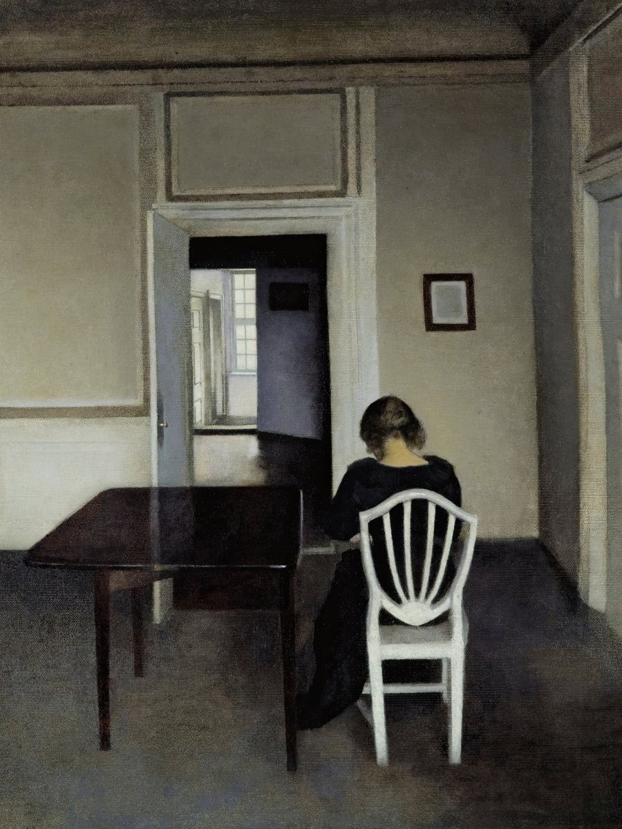 Interior with Ida in a White Chair | Vilhelm Hammershøi | Ave Legato Art Prints