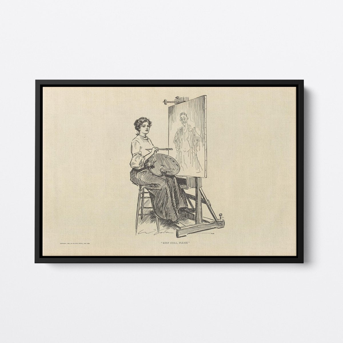 Keep Still, Please | Charles Dana Gibson | Ave Legato Art Prints