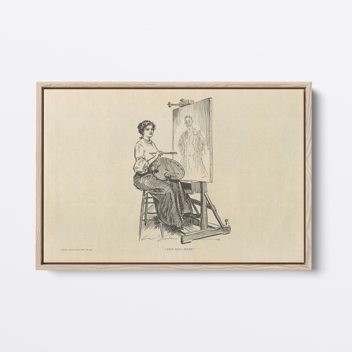 Keep Still, Please | Charles Dana Gibson | Ave Legato Art Prints