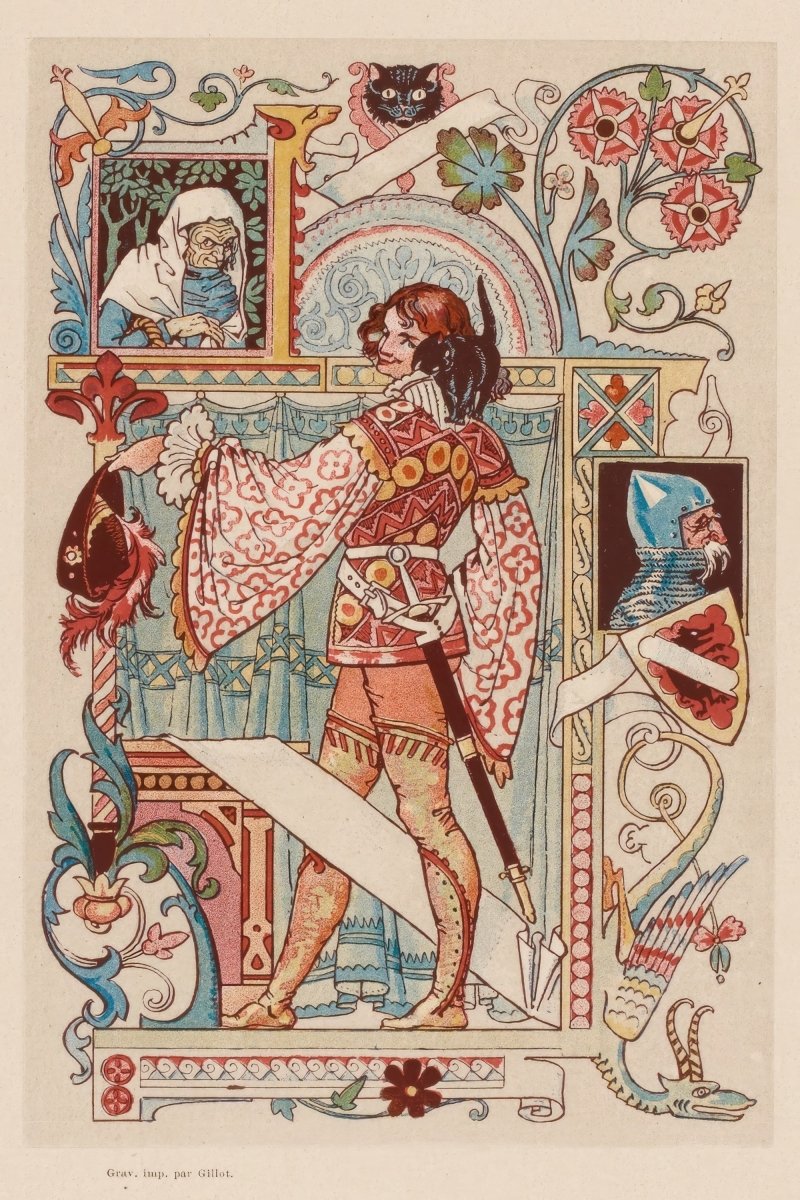 Knight Inscribed in an Illumination | Eugène Grasset | Ave Legato Art Prints