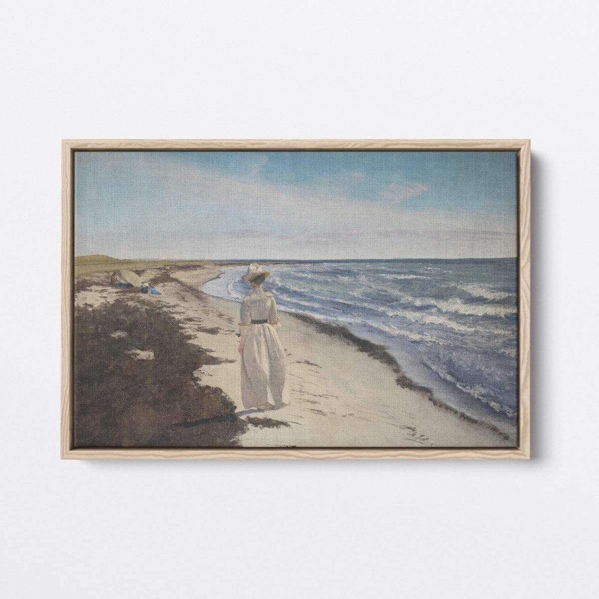 Lady at Karrebæksminde Beach, Zealand | L.A. Ring | Ave Legato Art Prints