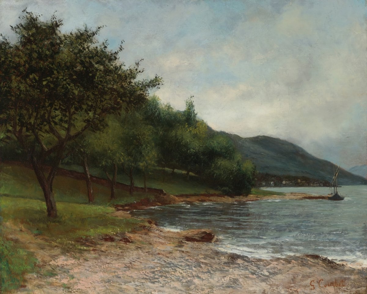 Lakeside Landscape | Gustave Courbet | Ave Legato Art Prints