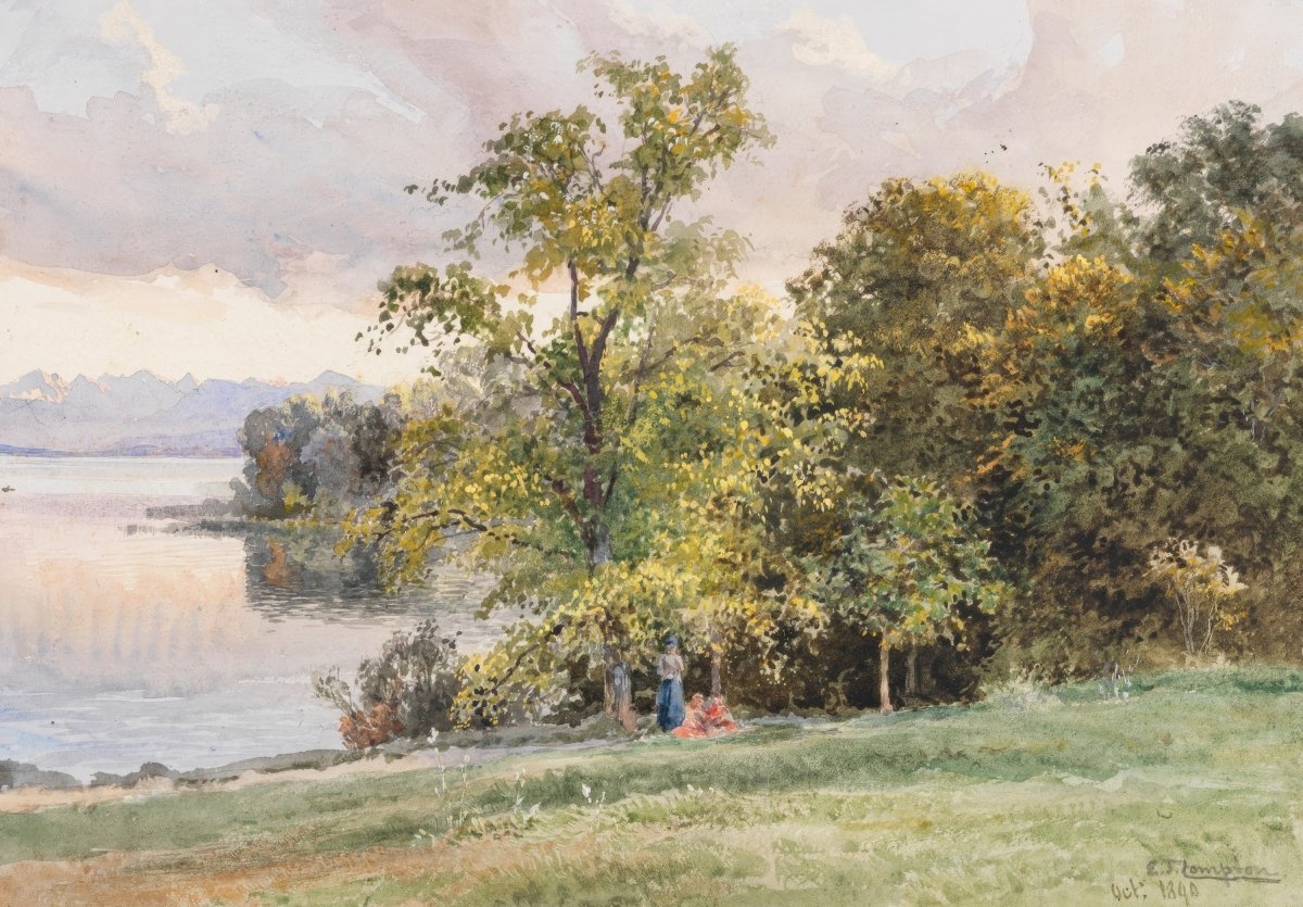 Landscape at Lake Starnberg | Edward Compton | Ave Legato Art Prints