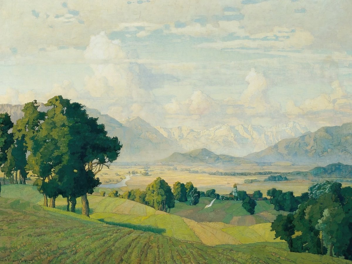 Landscape in Upper Bavaria | Richard Kaiser | Ave Legato Art Prints