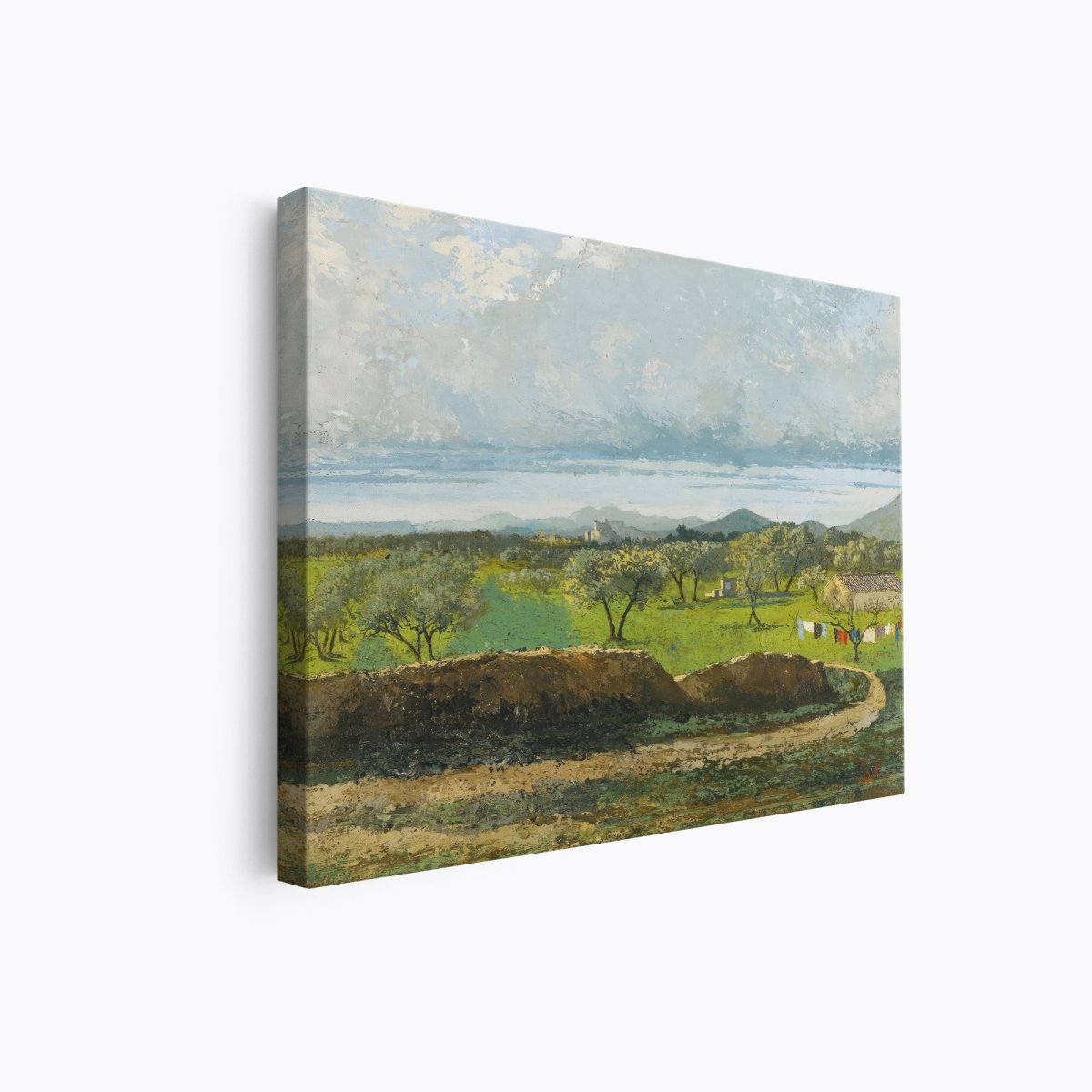 Landscape View with Wall and Orchard | Gustave Courbet | Ave Legato Art Prints