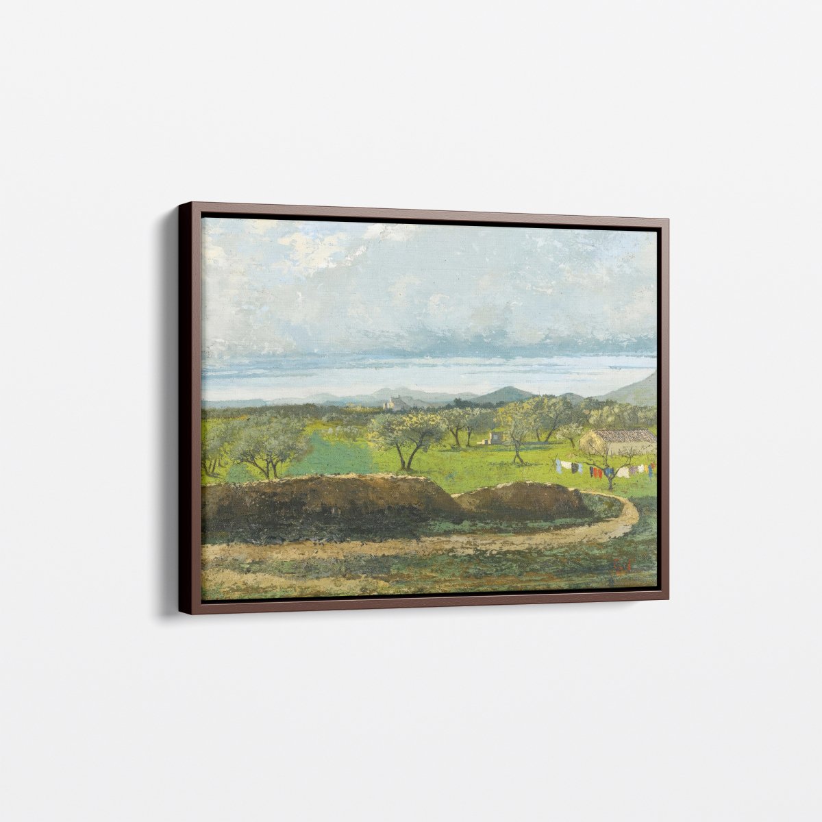 Landscape View with Wall and Orchard | Gustave Courbet | Ave Legato Art Prints