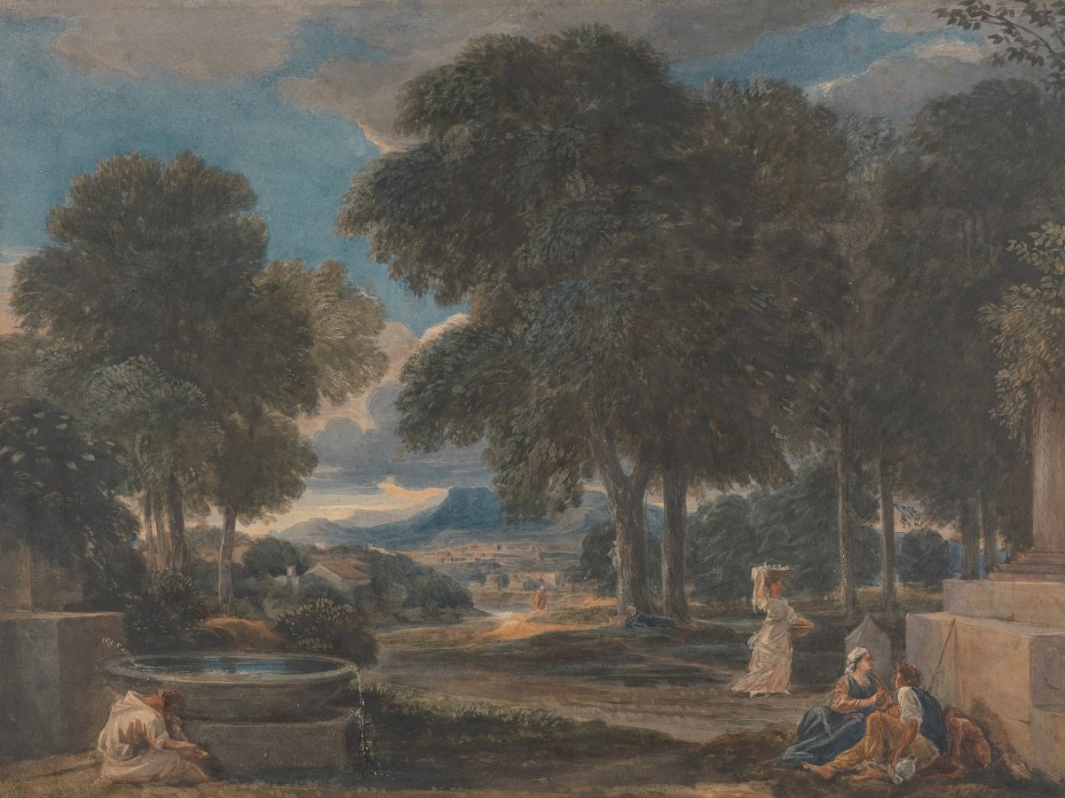 Landscape with a Fountain | David Cox | Ave Legato Art Prints