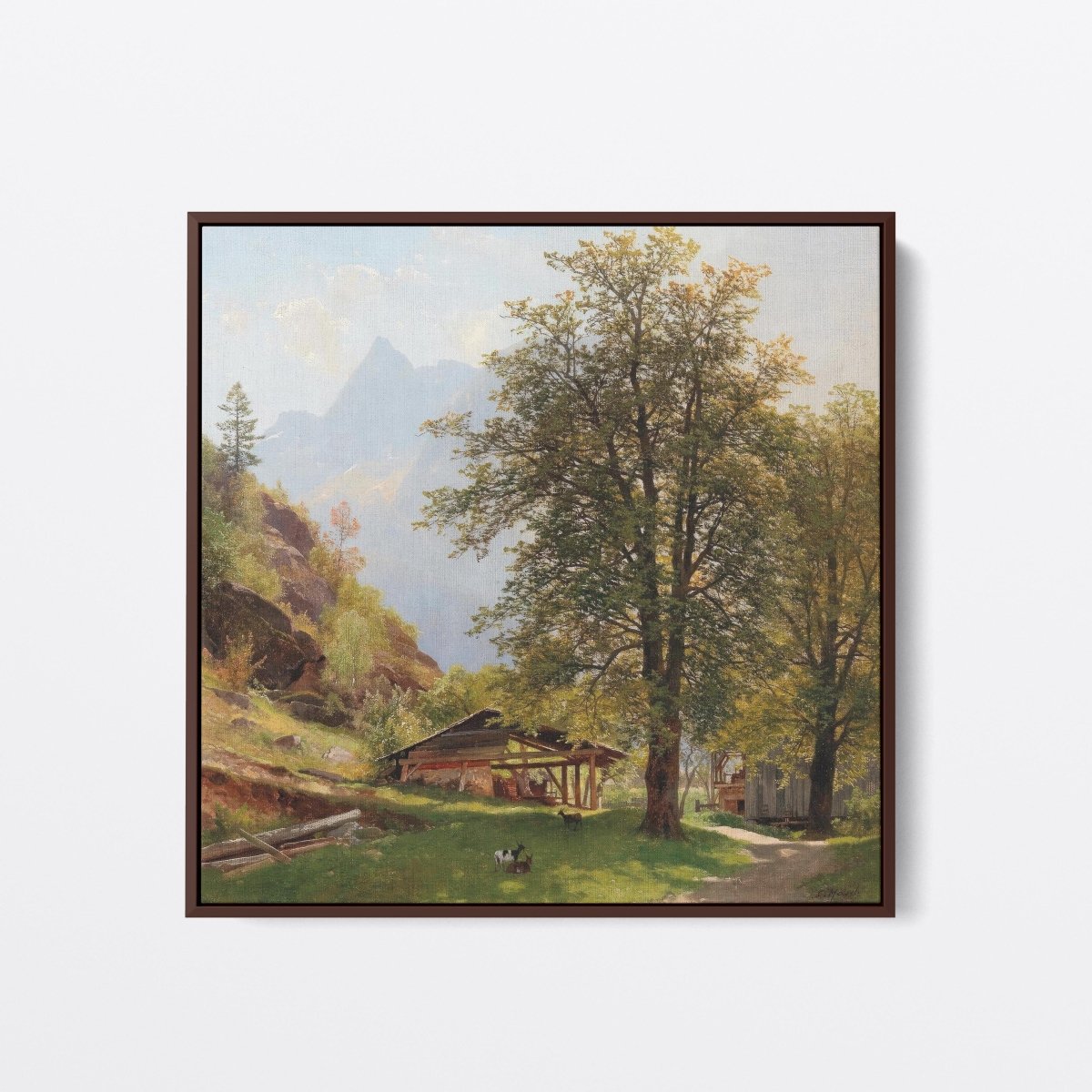 Landscape with Farm Buildings | Carl Hasch | Ave Legato Art Prints