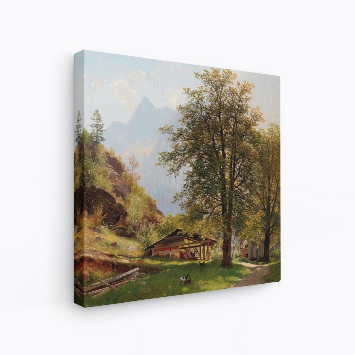 Landscape with Farm Buildings | Carl Hasch | Ave Legato Art Prints