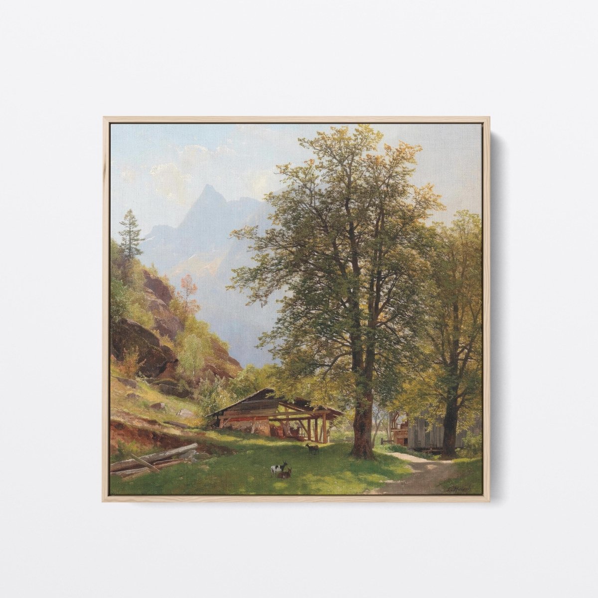 Landscape with Farm Buildings | Carl Hasch | Ave Legato Art Prints