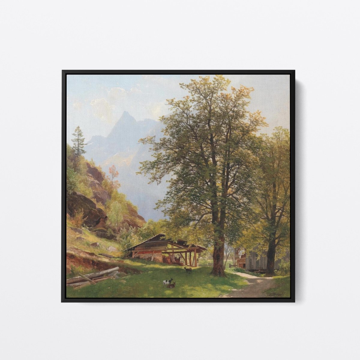 Landscape with Farm Buildings | Carl Hasch | Ave Legato Art Prints