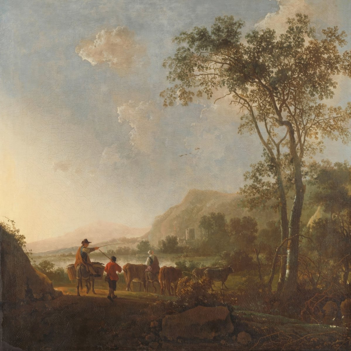 Landscape with Herdsmen and Cattle | Aelbert Cuyp | Ave Legato Art Prints