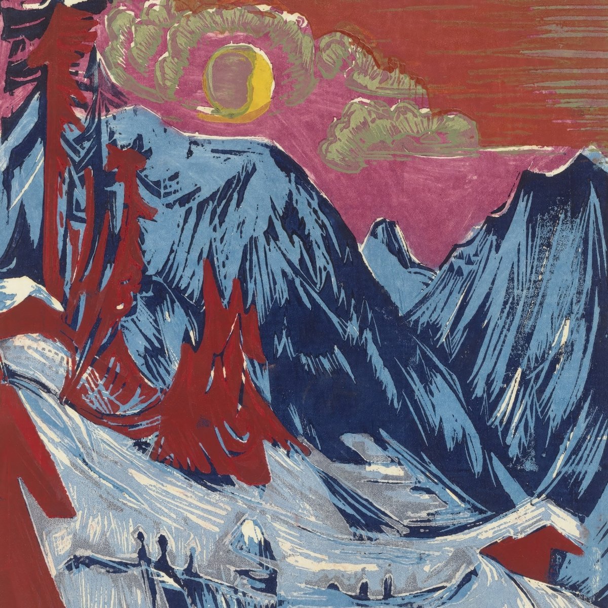 Längmatte at Moonset | Ernst Kirchner | Ave Legato Art Prints