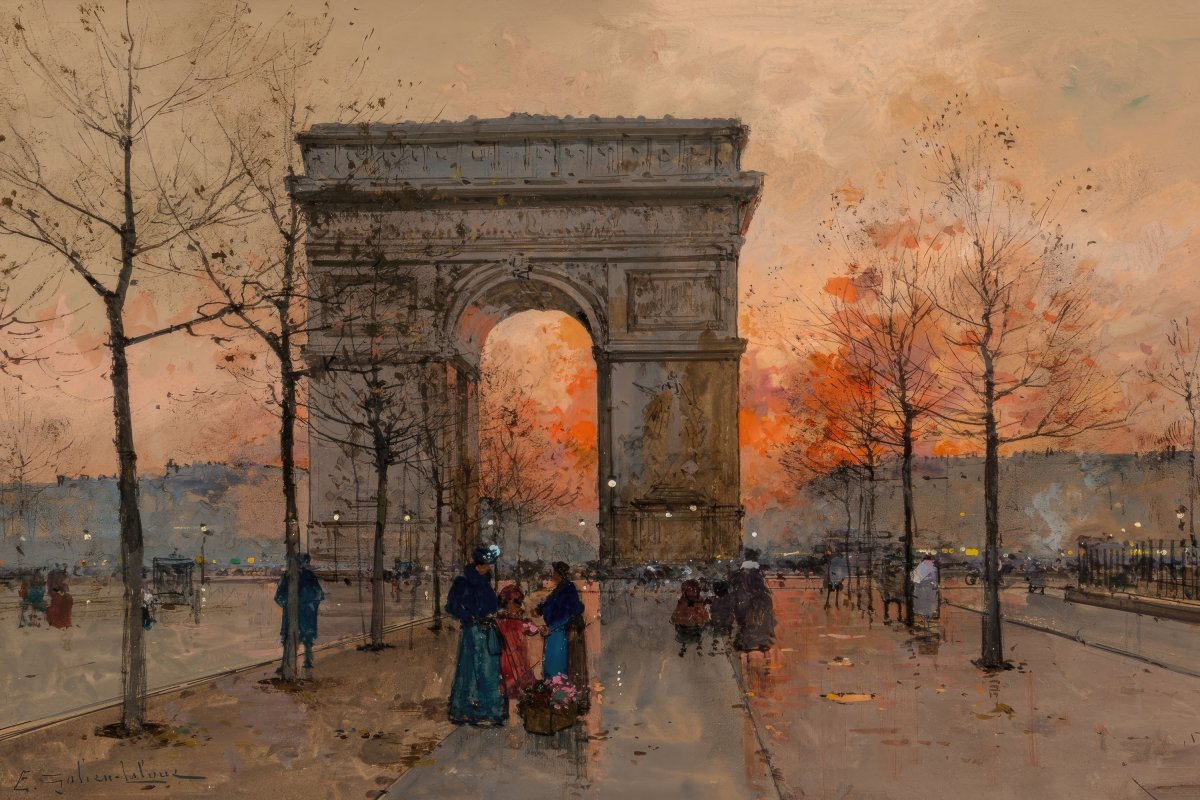 L'Arc de Triomphe, Place De L'Etoile | Eugene Galien - Laloue | Ave Legato Art Prints