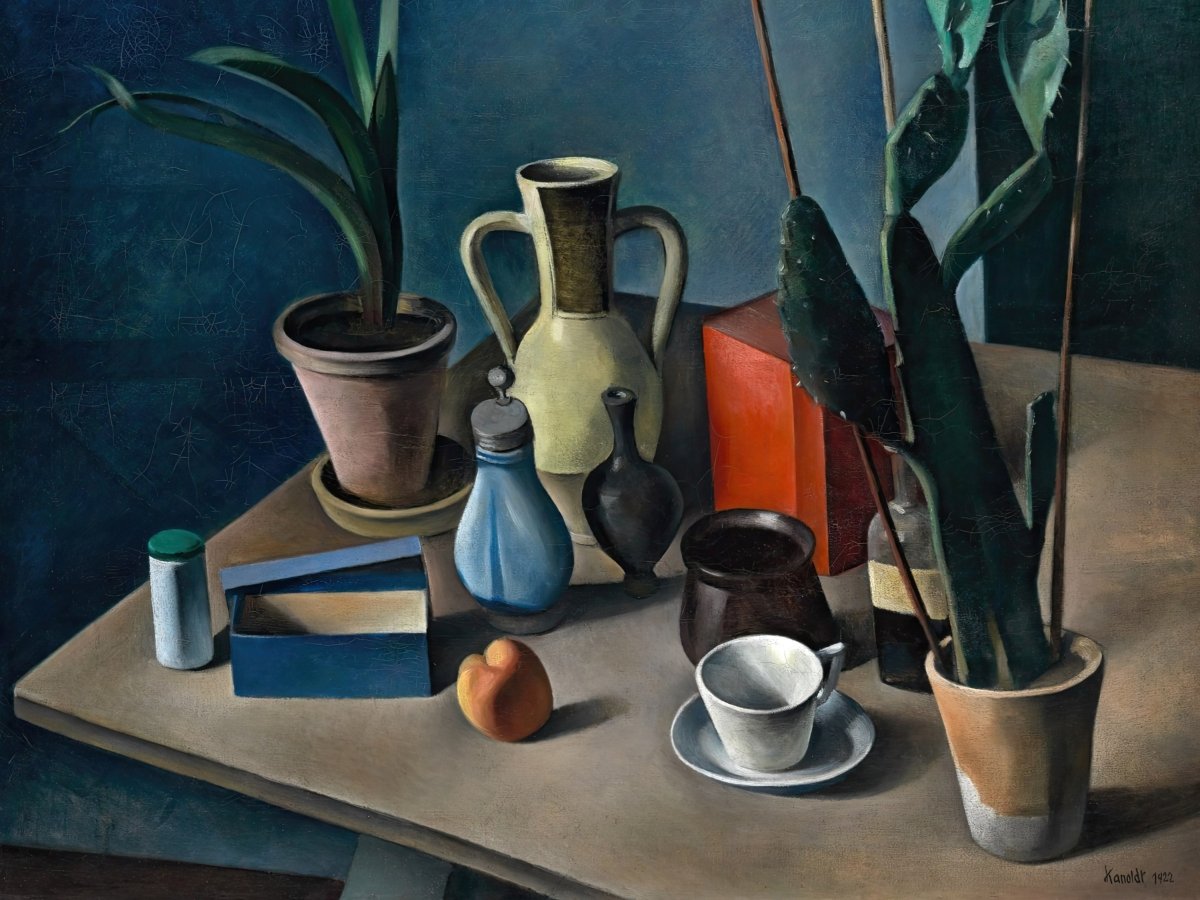 Large Still Life with Jugs | Alexander Kanoldt | Ave Legato Art Prints