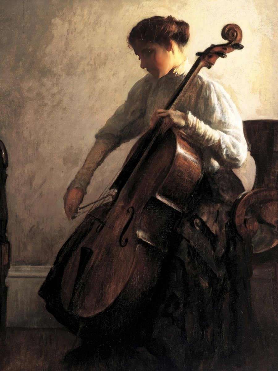 Late Night Cellist | Joseph Rodefer DeCamp | Ave Legato Art Prints