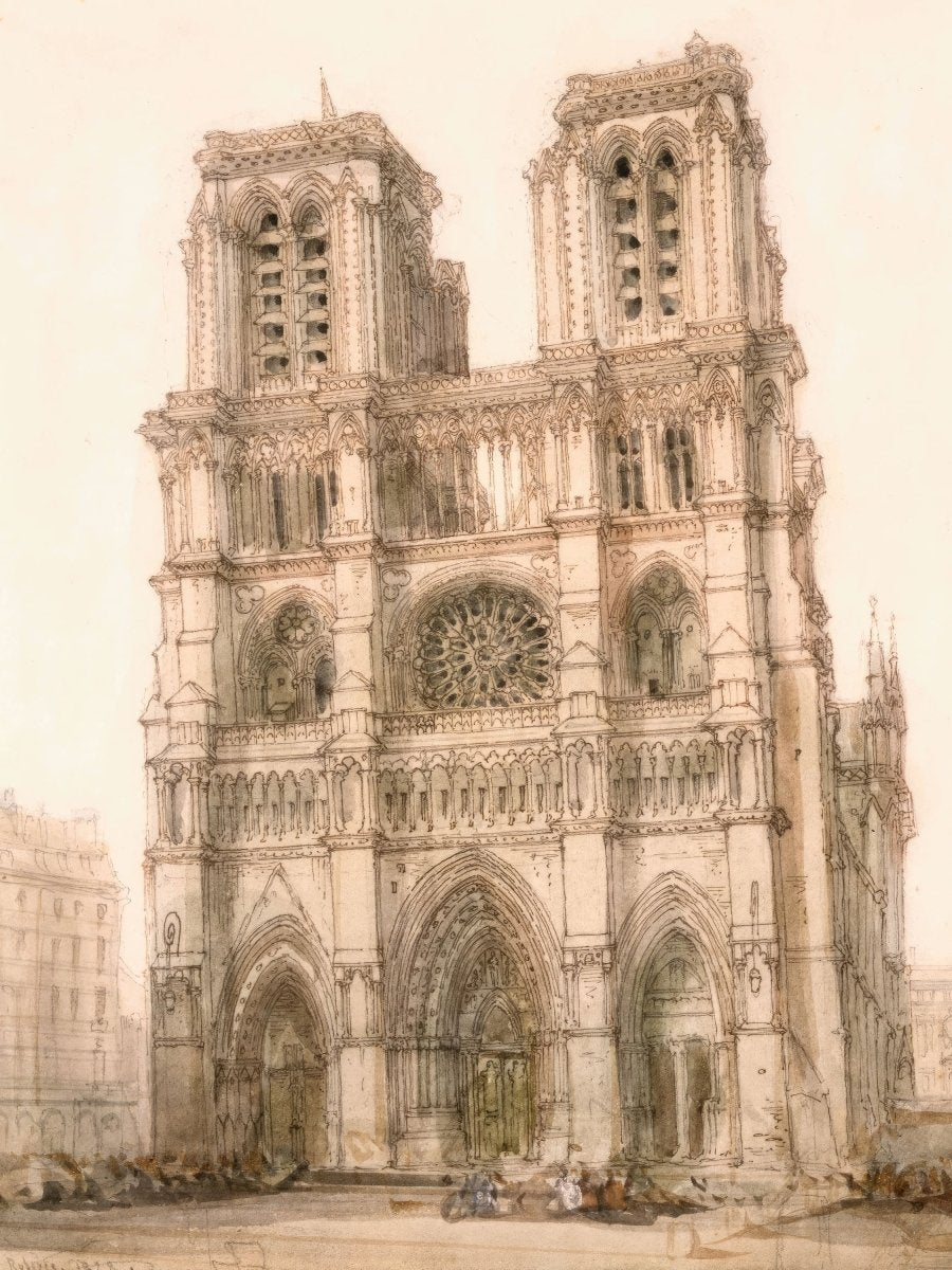 Leaning Notre Dame | David Roberts | Ave Legato Art Prints