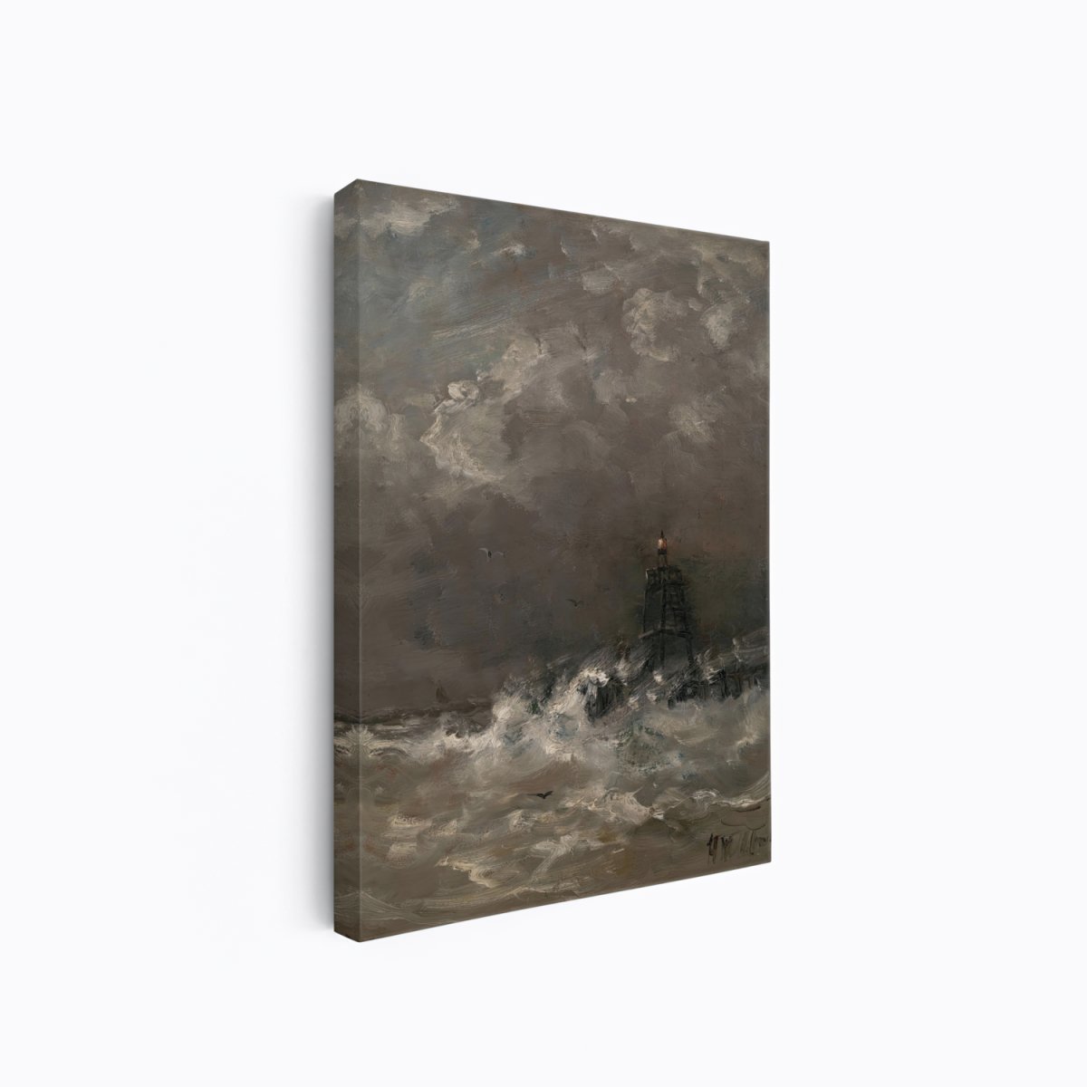 Lighthouse in Breaking Waves | Hendrik Mesdag | Ave Legato Art Prints