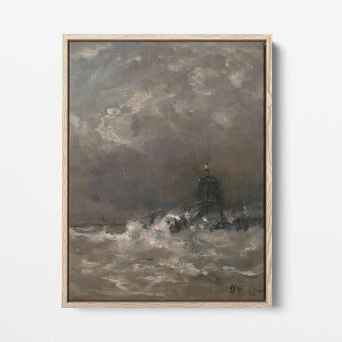 Lighthouse in Breaking Waves | Hendrik Mesdag | Ave Legato Art Prints