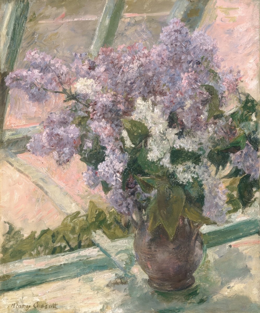 Lilacs in a Window | Mary Cassatt | Ave Legato Art Prints