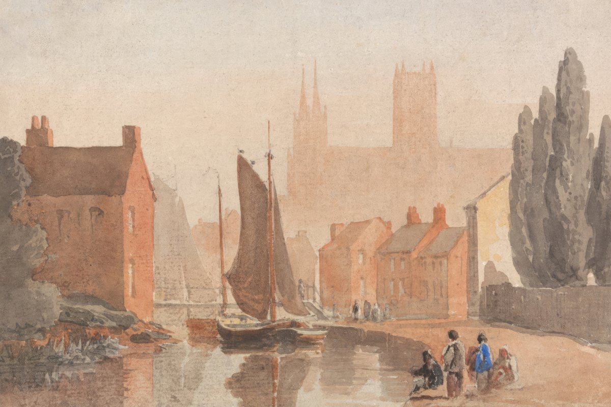 Lincoln Cathedral from Brayford Pool | David Cox | Ave Legato Art Prints