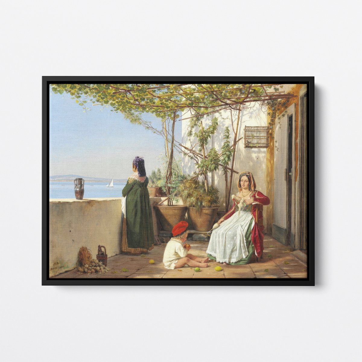 Loggia from Procida with Figures | Martinus Rørbye | Ave Legato Art Prints