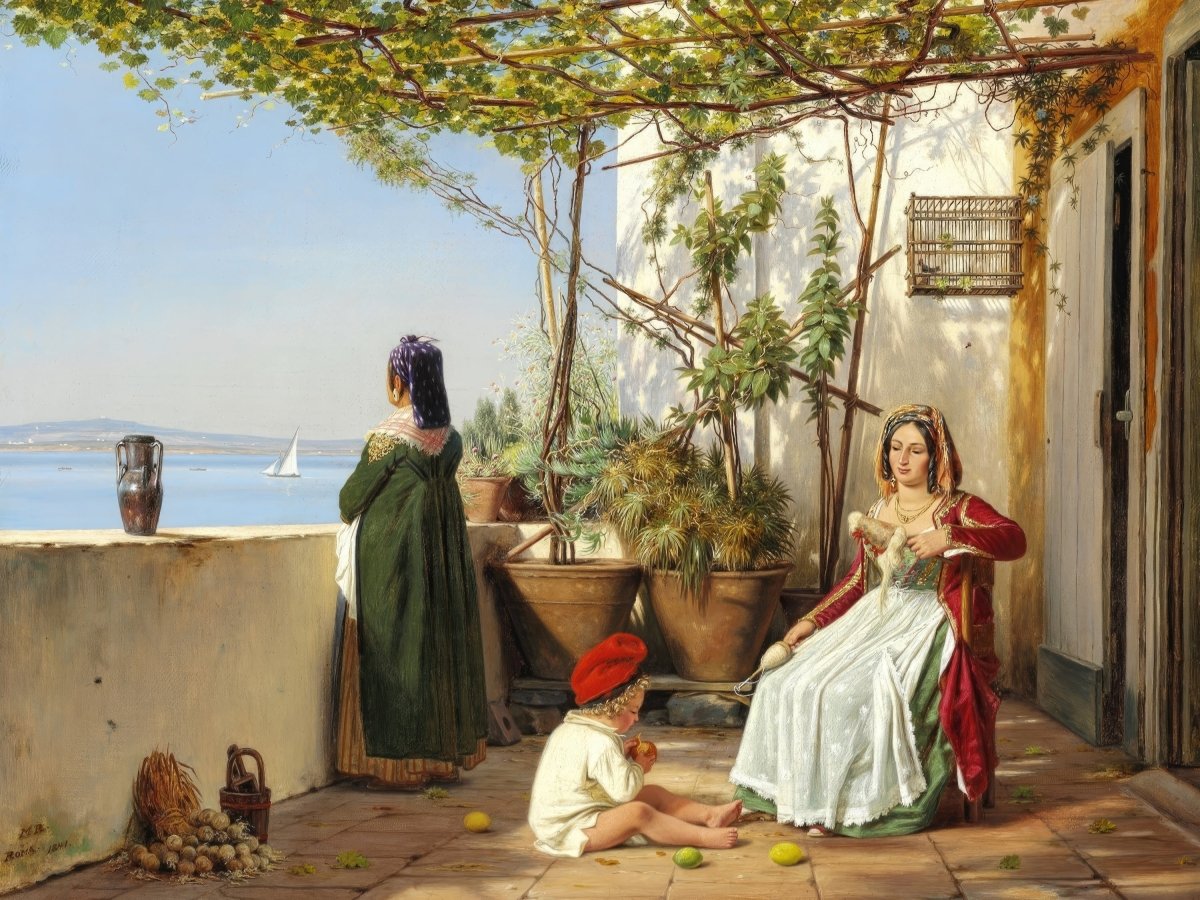 Loggia from Procida with Figures | Martinus Rørbye | Ave Legato Art Prints