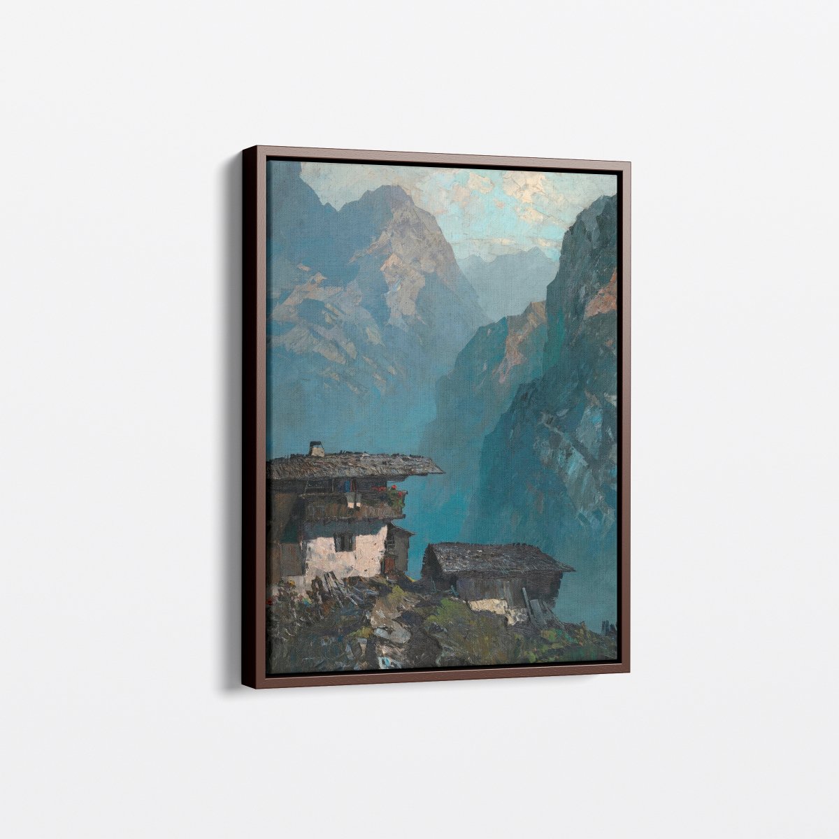 Lonely Farmhouse Amidst Mountains | Oskar Mulley | Ave Legato Art Prints