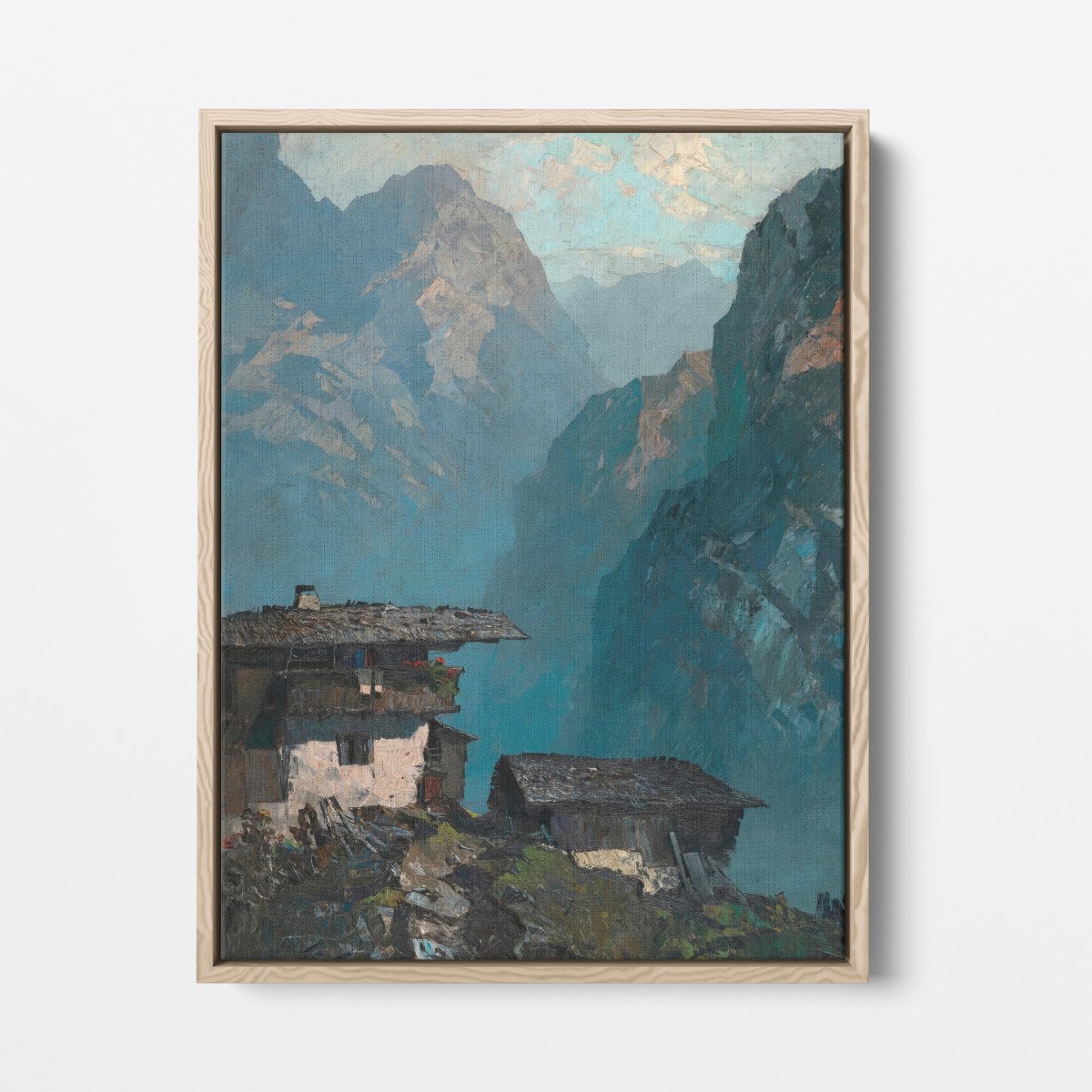 Lonely Farmhouse Amidst Mountains | Oskar Mulley | Ave Legato Art Prints