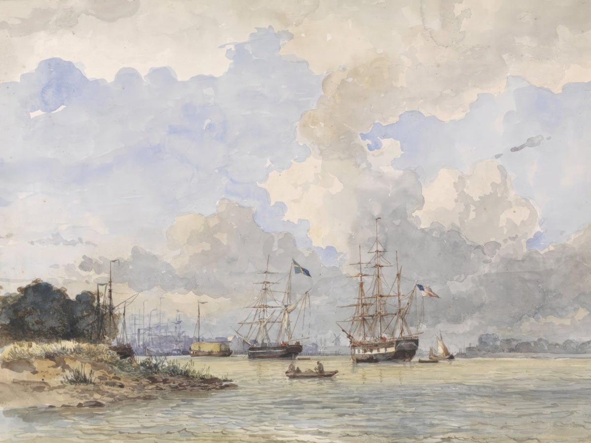 Maas in Rotterdam with American Ships | Willem van Deventer | Ave Legato Art Prints