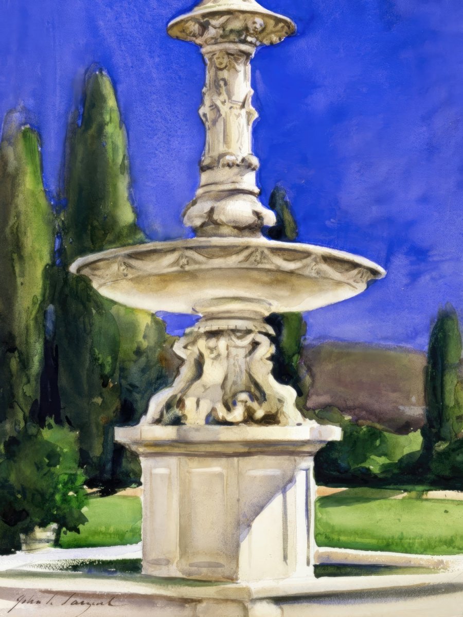 Marble Fountain in Italy | John Sargent | Ave Legato Art Prints