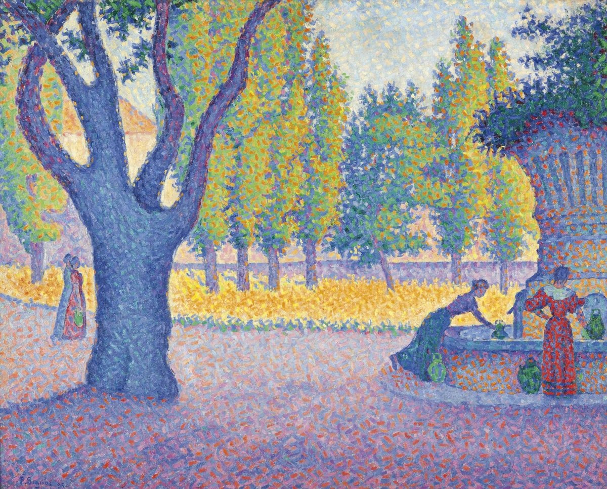 Meeting at the Fountain | Paul Signac | Ave Legato Art Prints