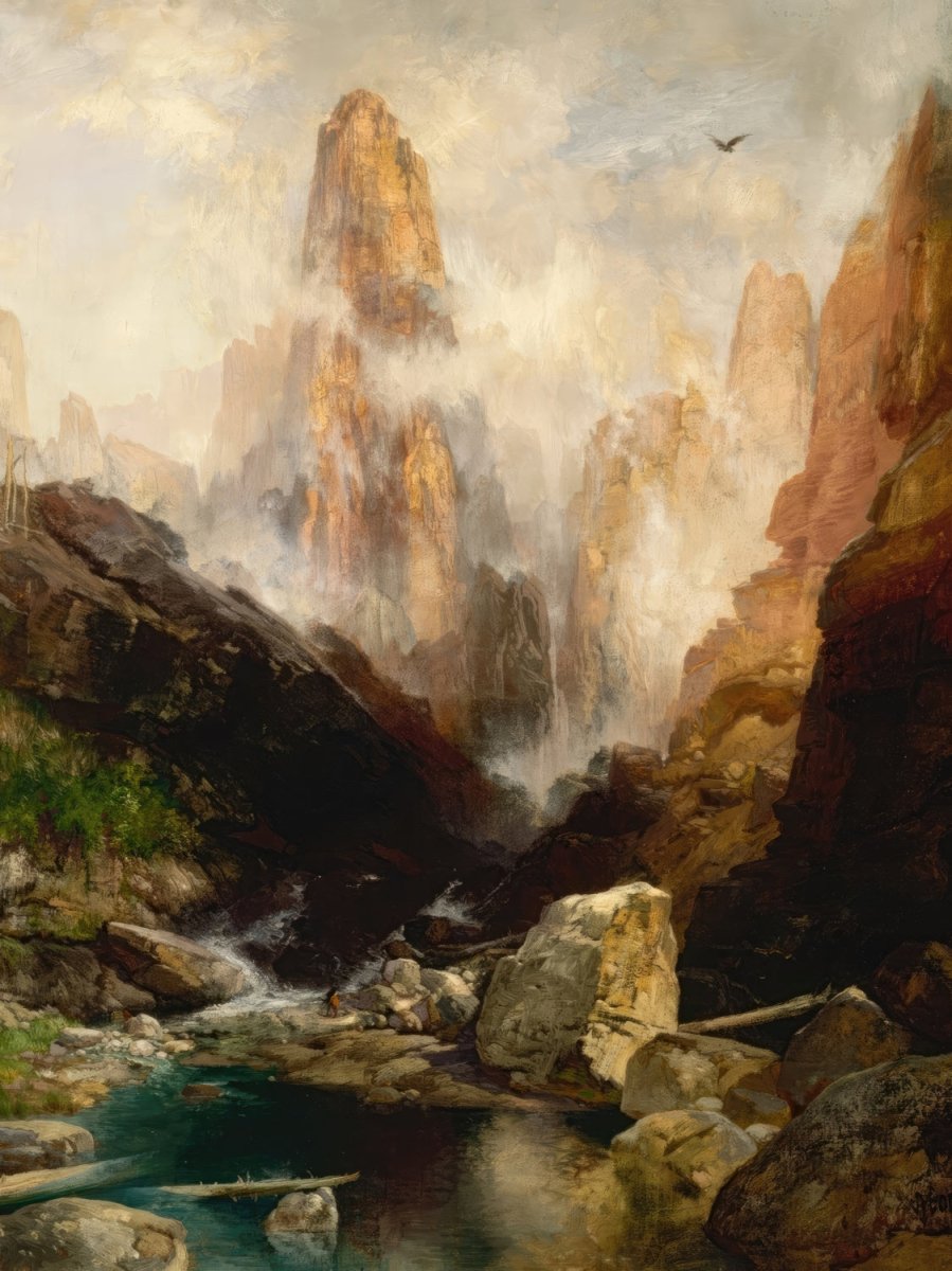 Mist in Kanab Canyon, Utah | Thomas Moran | Ave Legato Art Prints