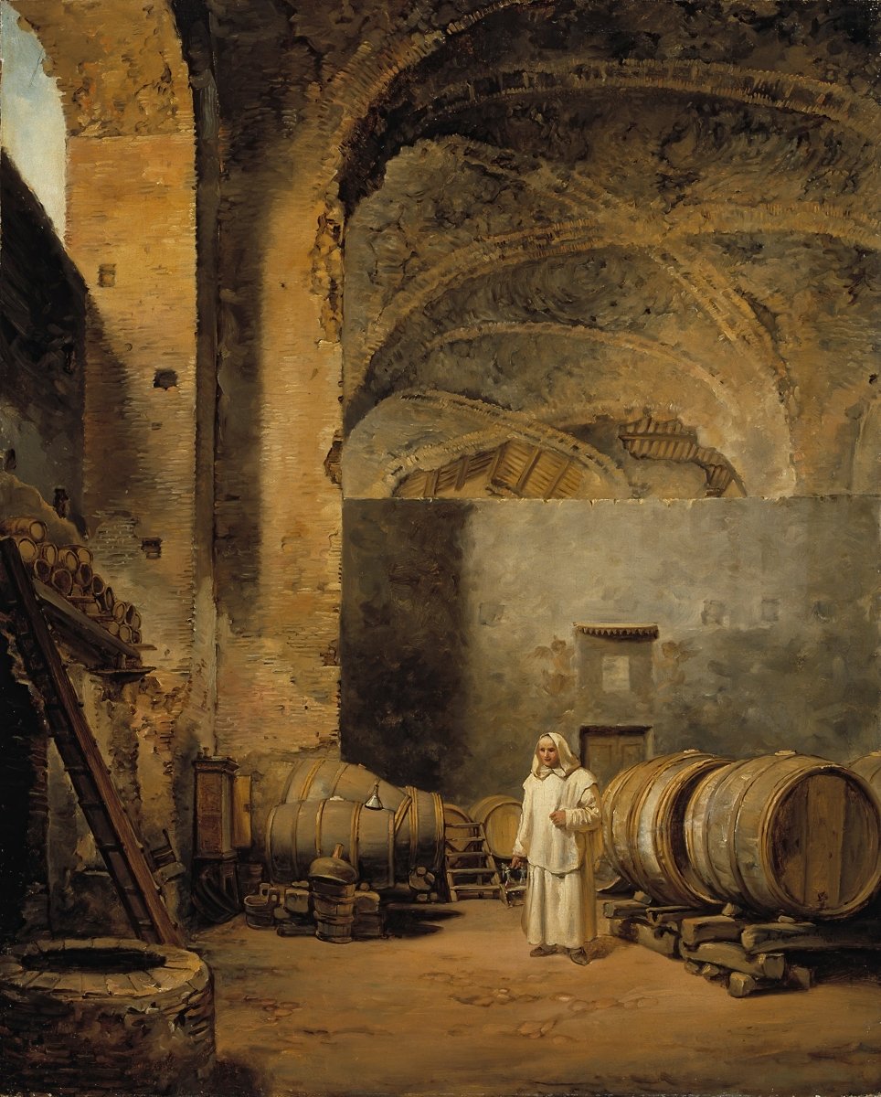 Monk In A Wine Cellar | Alexander Lauréus | Ave Legato Art Prints